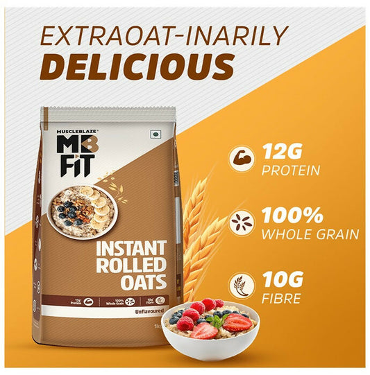 MuscleBlaze Instant Wholegrain Rolled Oats - Swadesiicart