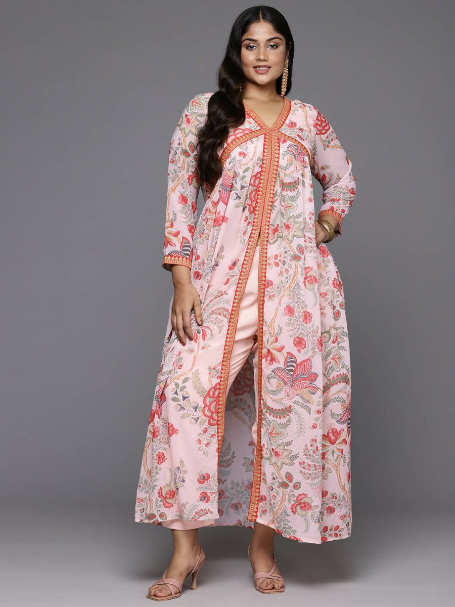 Ahalyaa Women's Traditional wear Kurta Set - Pink | Swadesiicart