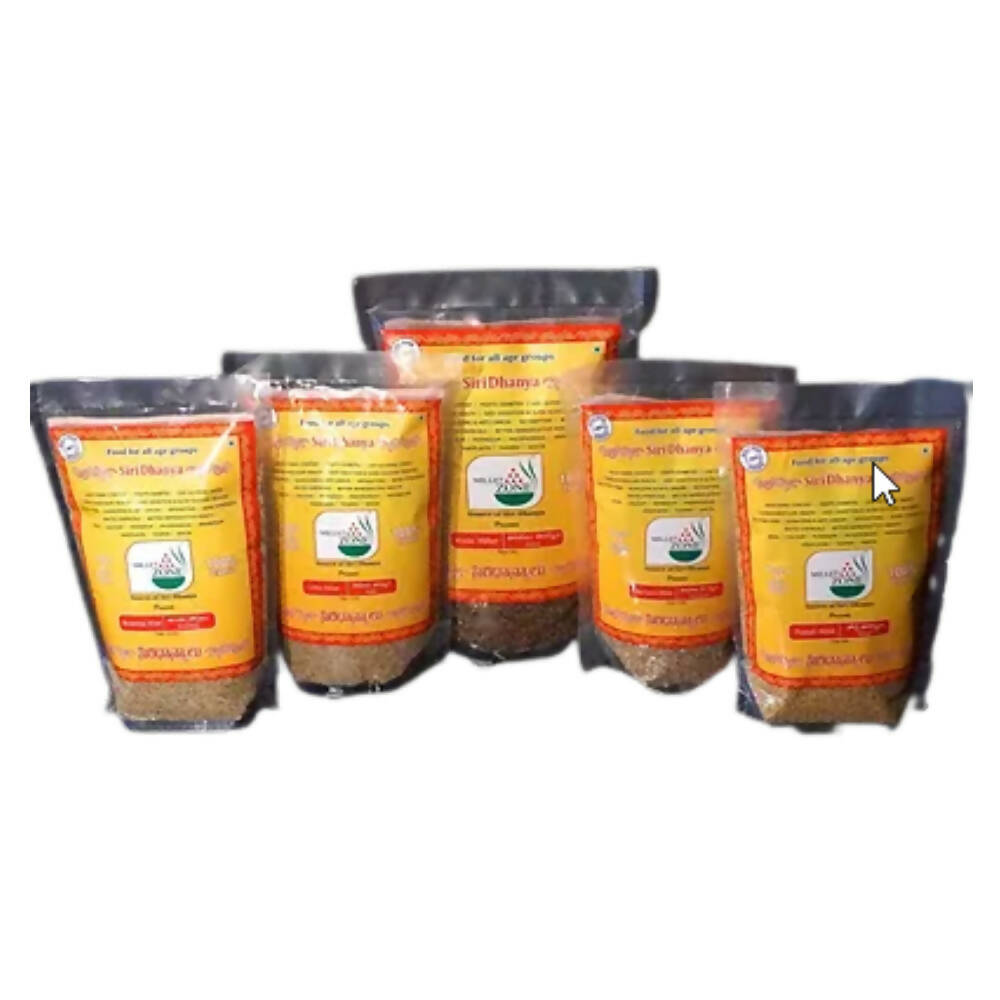 Millet Zone Siridhanya Millets Grain Unpolished & Organic Combo of Little, Foxtail, Kodo, Barnyard, and Browntop 5 Positive Millets