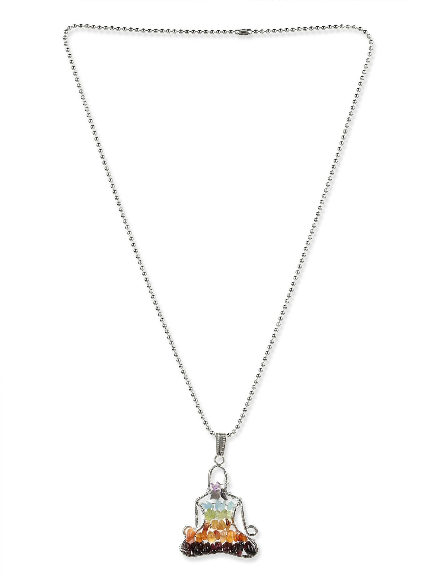 Women's Silver-Toned Blue Silver-Plated Handcrafted Chain - Ruby Raang | Swadesiicart