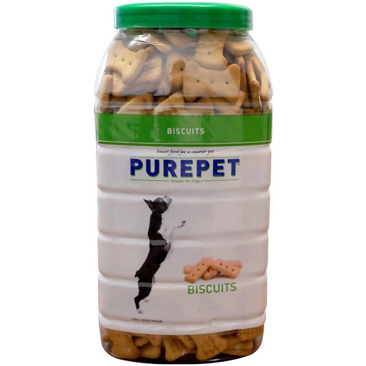 Purepet Vegetarian Biscuits - Jar - Swadesiicart