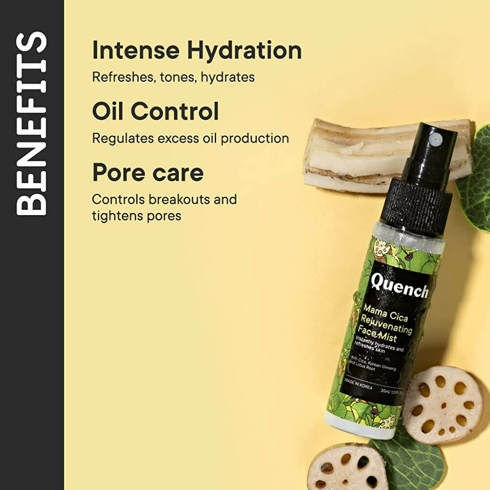 Quench Botanics Mama Cica Rejuvenating Face Mist - Korean Skincare | Swadesiicart