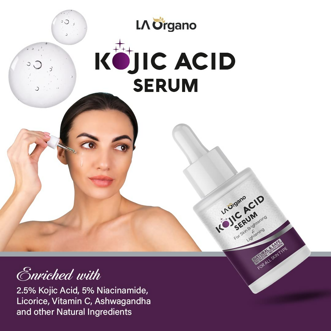 LA Organo 2.5% Kojic Acid Face Serum | Swadesiicart