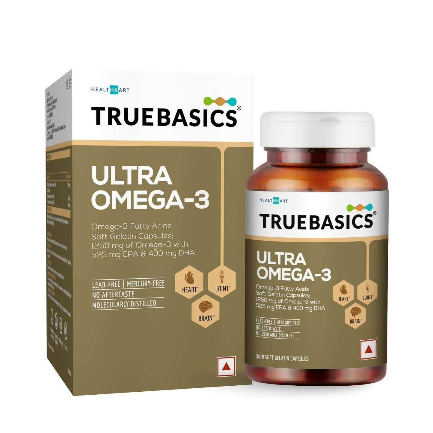 TrueBasics Ultra Omega 3 Fish Oil Capsules for Women & Men - Swadesiicart