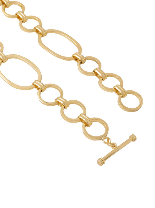 NVR Women Gold-Polished Statement Necklace | Swadesiicart