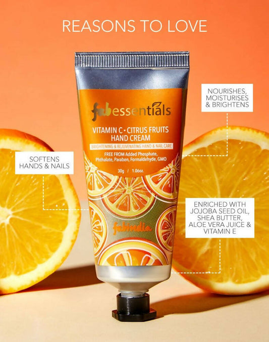 Fabessentials Vitamin C Citrus Fruits Hand Cream - Swadesiicart