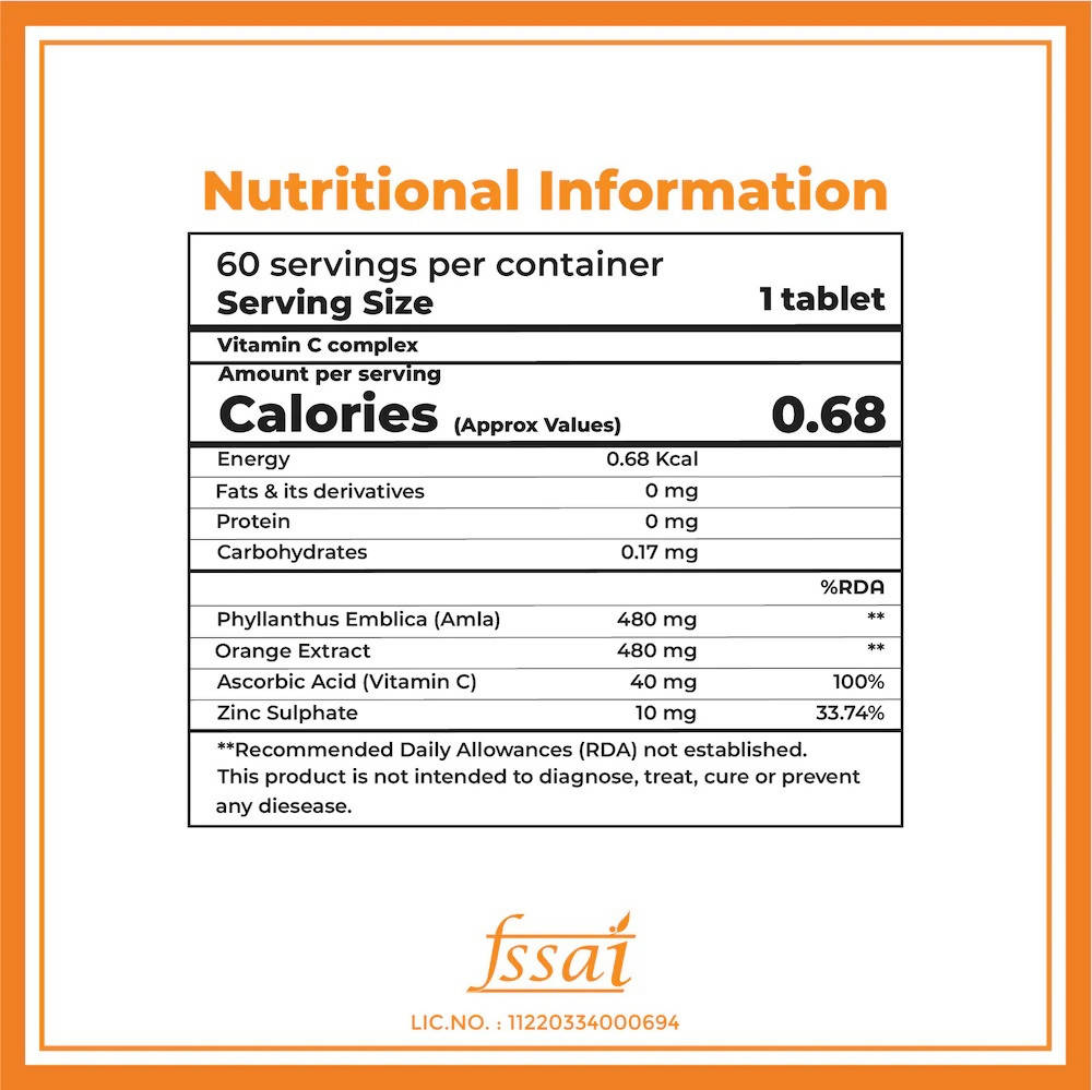 Boldfit Vitamin C Complex 1000mg Tablets - Swadesiicart