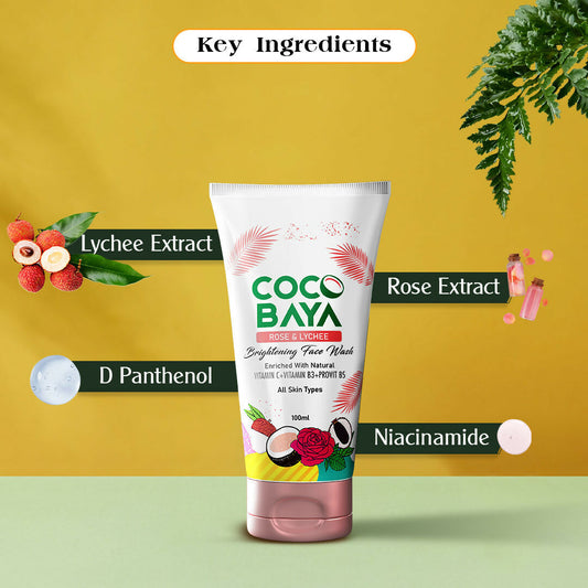 Cocobaya Rose & Lychee Face Wash - Swadesiicart