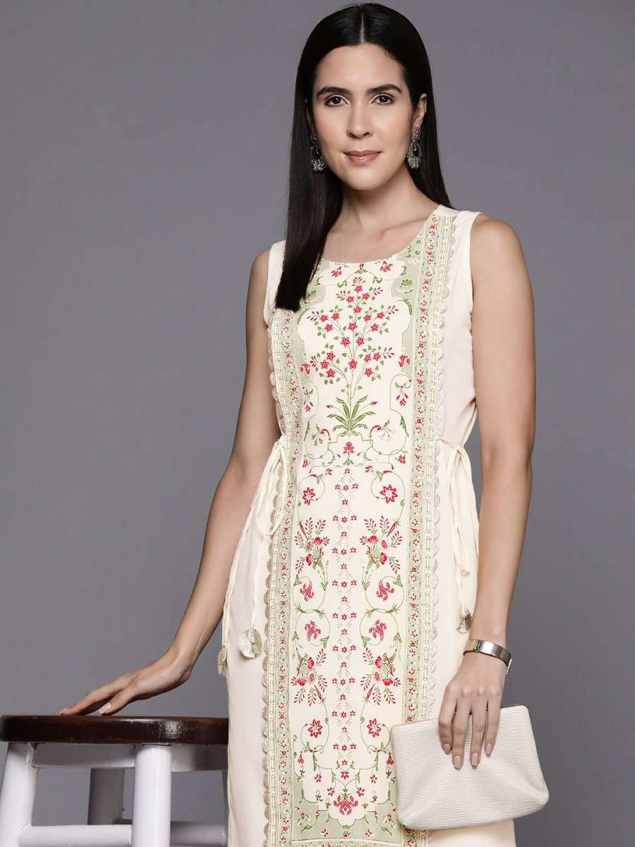 Ahalyaa Women's Traditional wear Kurta - Off-White | Swadesiicart