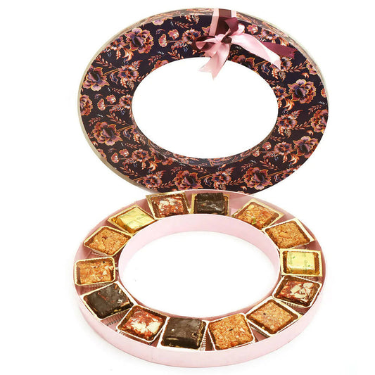 Ghasitaram Round Purple Assorted Bites Box | Swadesiicart