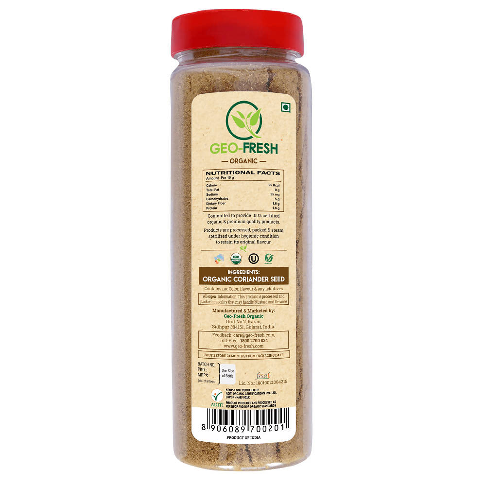 Geo-Fresh Organic Coriander Powder - Swadesiicart