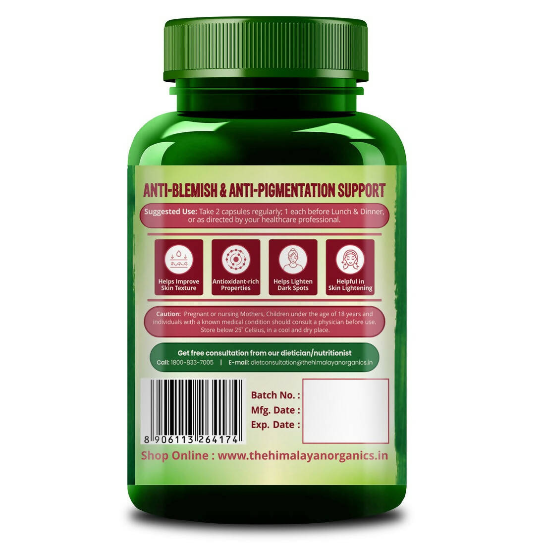 Himalayan Organics Dark Spots Pigmentation Support Capsules | Swadesiicart