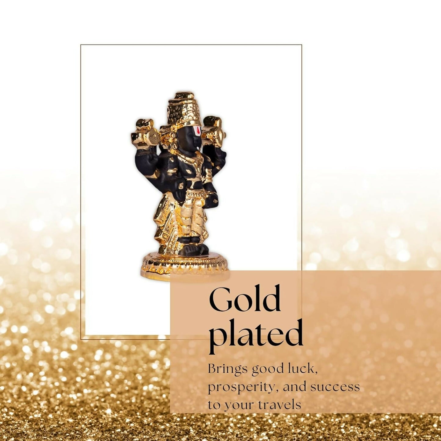 House Of Wemy Gold-Polished Premium Balaji Statue - Swadesiicart