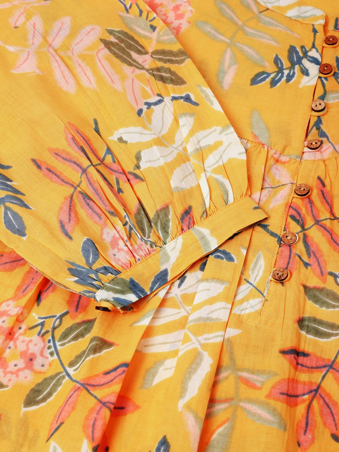 Janasya Light Cotton Tropical A-Line Tunic - Swadesiicart