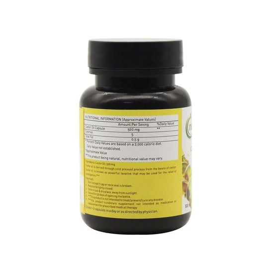 Nutriorg Castor Oil Soft Gel Capsules - Swadesiicart
