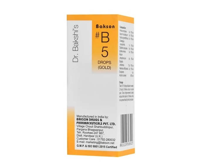 Bakson's Homeopathy B5 Drops (Gold) | Swadesiicart