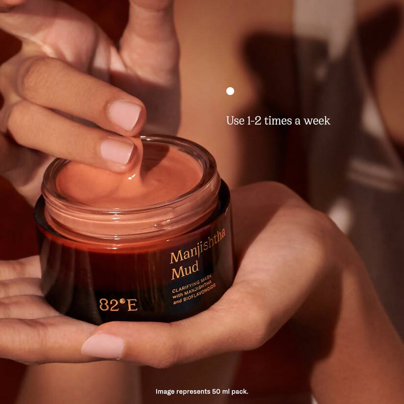 82°E By Deepika Padukone Manjishtha Mud Clarifying Mask, Cleans Pores, Removes Excess Oil | Swadesiicart