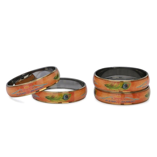 Afast Designer Fancy Party Bangle/ Kada Set, Multicolor, Glass, Pack Of 4 - Afast Enterprises