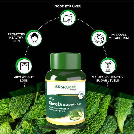Herbal Canada Karela Tablets - Swadesiicart