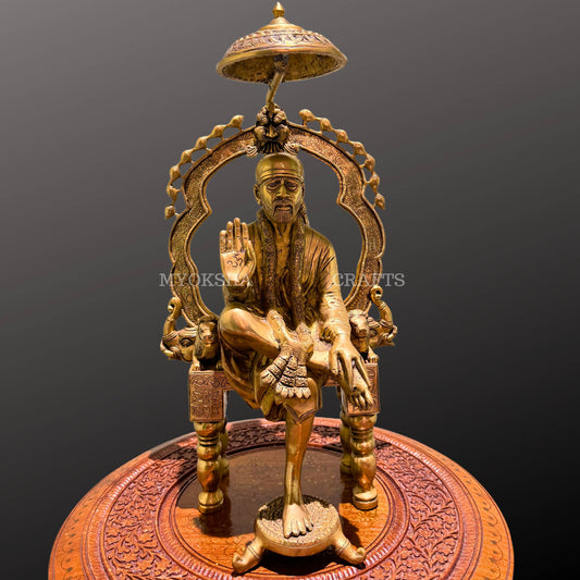 Brass Sai Baba Statue - Divine India Art