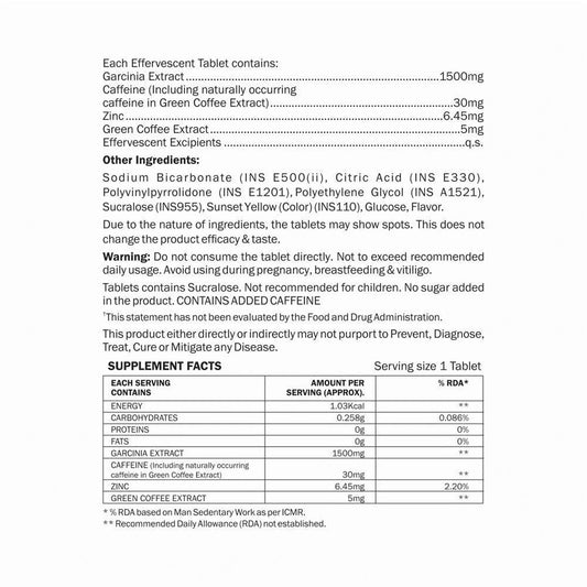 Azafran Actives Garcinia And Green Coffee Tablets | Swadesiicart