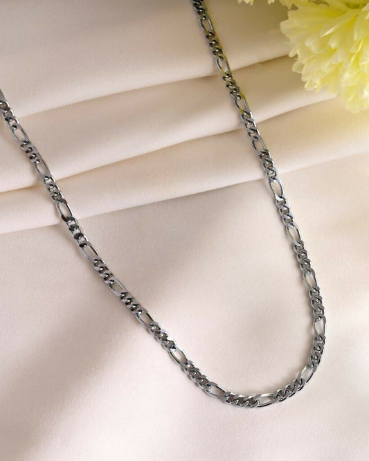VOJ Silver Plated Cuban Link Chain | Swadesiicart