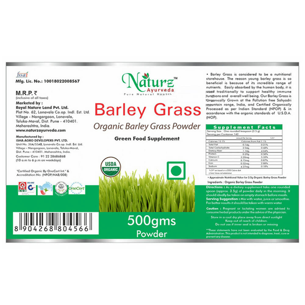 Naturz Ayurveda Barley Grass Powder | Swadesiicart