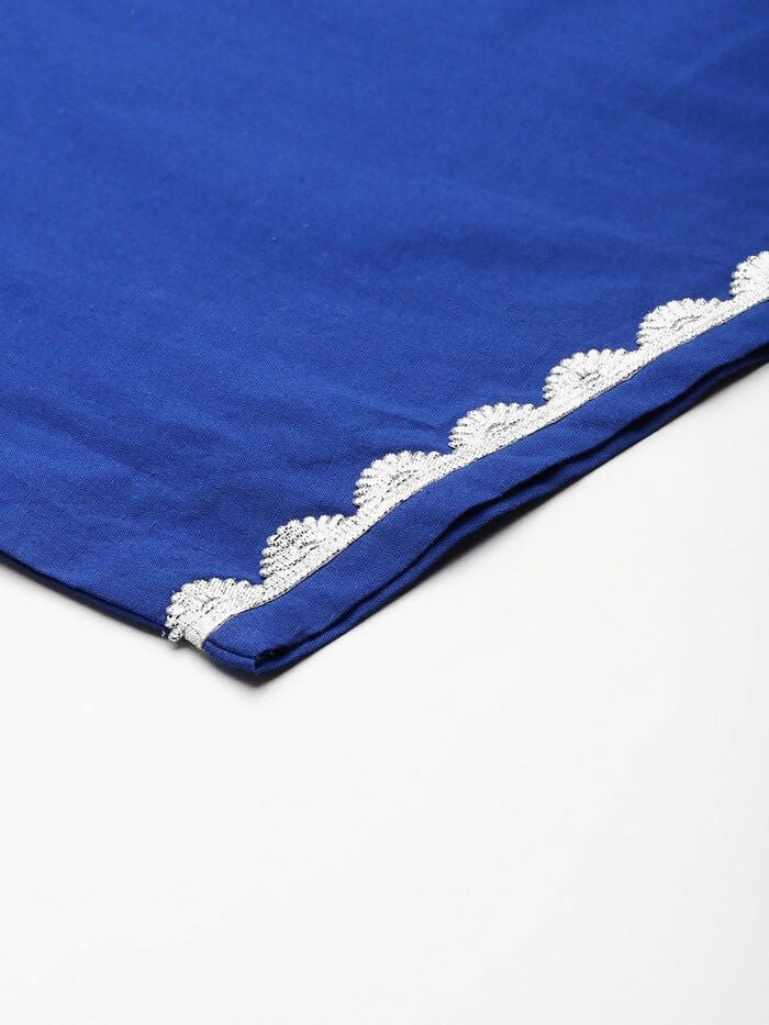 Ahalyaa Women's Traditional wear Kurta Set - Blue | Swadesiicart