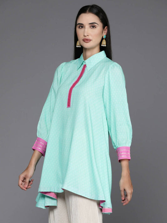 Ahalyaa Women's Traditional wear Tunic - Blue | Swadesiicart