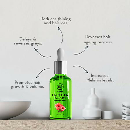 Ivory Natural Grey Hair Serum - Restore Natural Hair Color | Swadesiicart