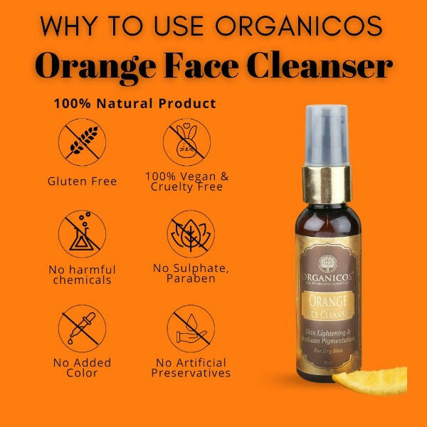 Organicos Orange Face Cleanser - Swadesiicart