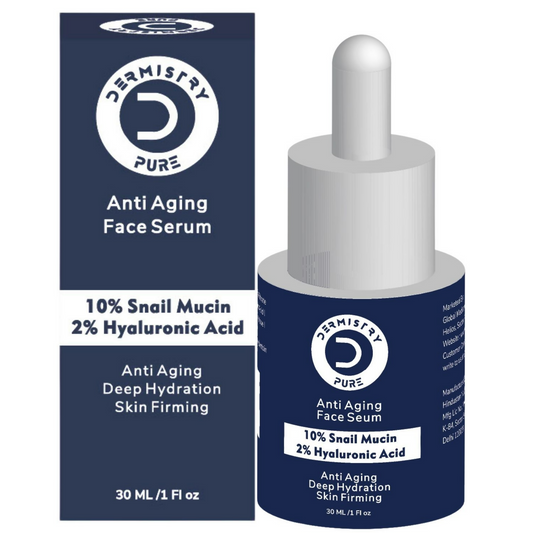 Dermistry 10% Snail Mucin96 Peptide Anti Ageing Moisturizer Skin Firming Tightening Aging Face Serum - Swadesiicart