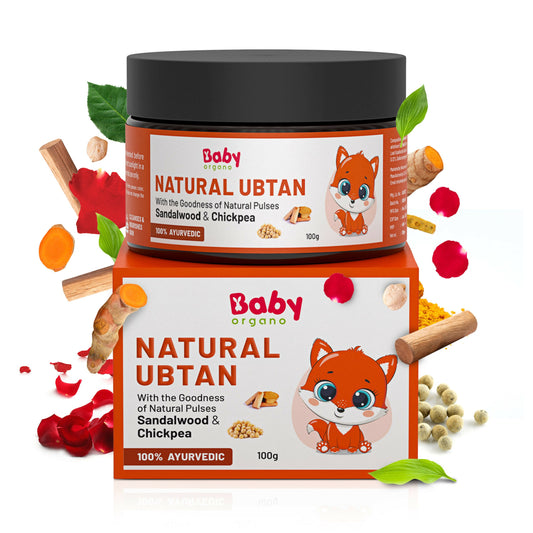 Babyorgano Natural Ubtan Face Pack, Skin Lightening and Tan Removal For Babies - Babyorgano