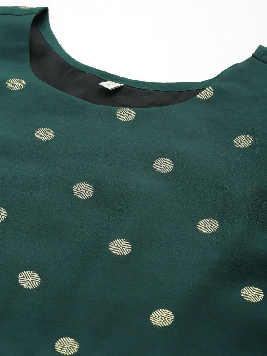 Ahalyaa Women's Traditional wear Ethnic Dress - Green | Swadesiicart