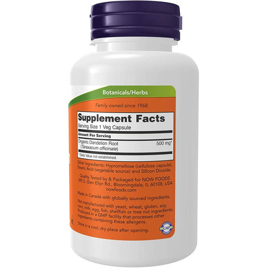 Now Foods Dandelion Root 500mg Veg Capsules | Swadesiicart