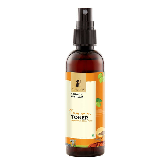 Pilgrim Australian 1% Vitamin C Toner with Kakadu Plum & Lime Pearl For Glowing Skin, Open Pores Tightening & Refining - Pilgrim