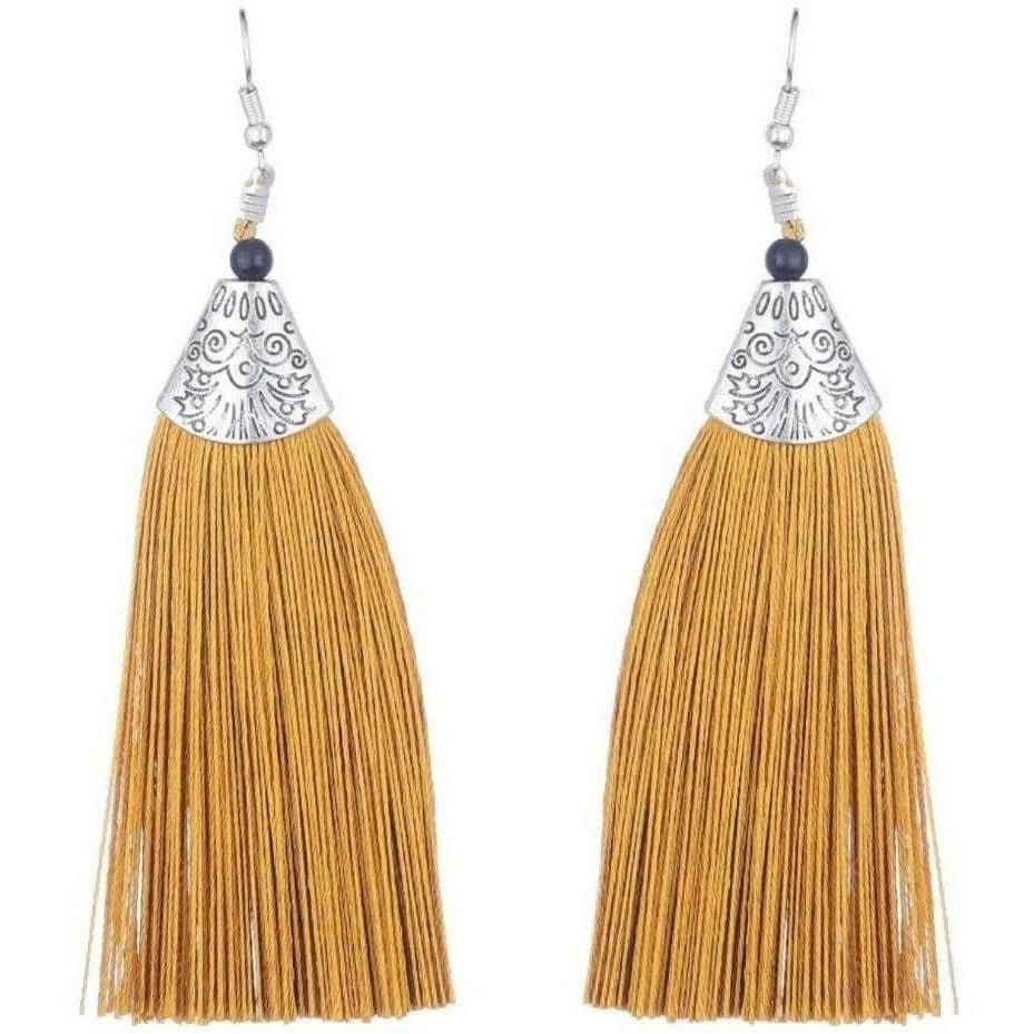 MS Fashion India Gold Color Fringe Earrings | Swadesiicart