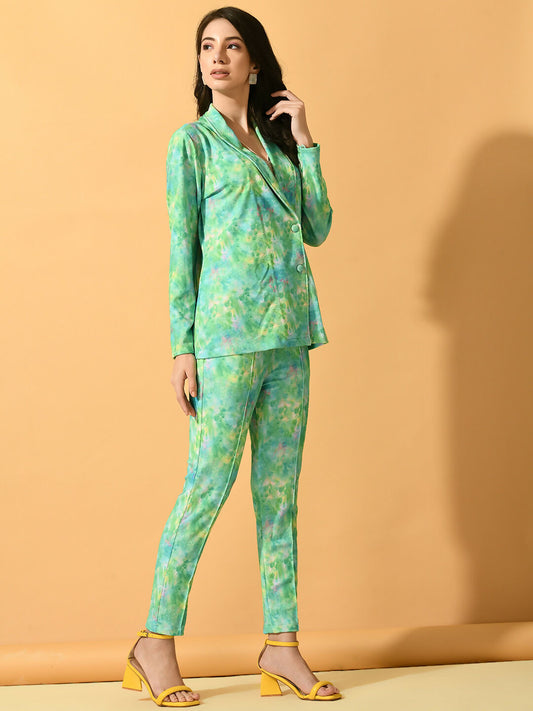 Myshka Women's Multi Printed Coat With Trousers - Swadesiicart