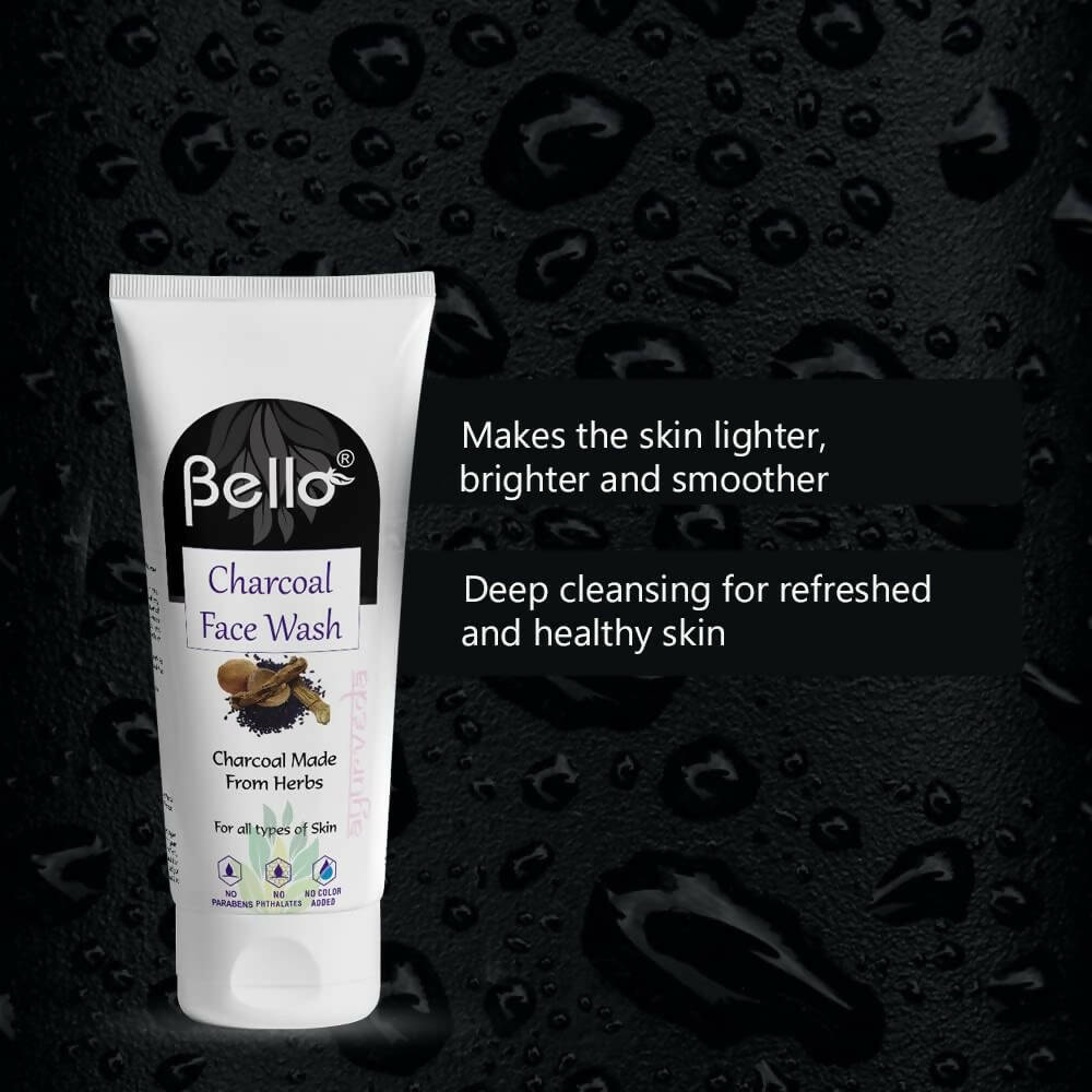 Bello Herbals Charcoal Face Wash - Swadesiicart