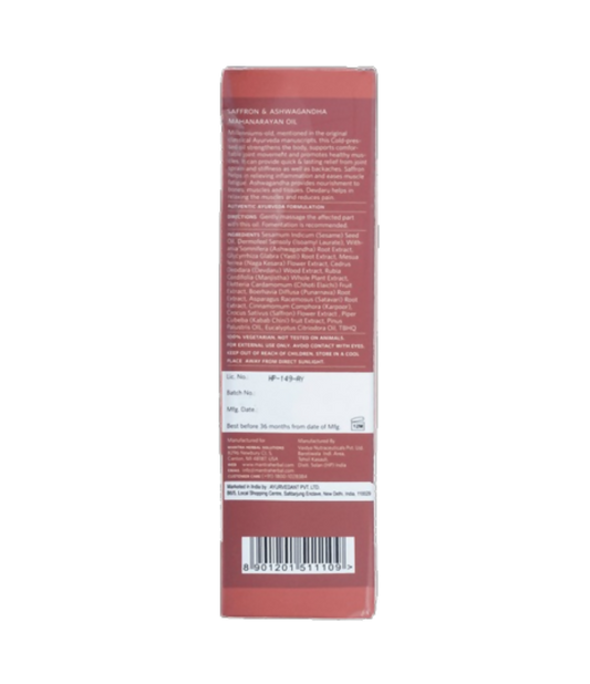 Mantra Herbal Saffron & Ashwagandha Mahanarayan Oil