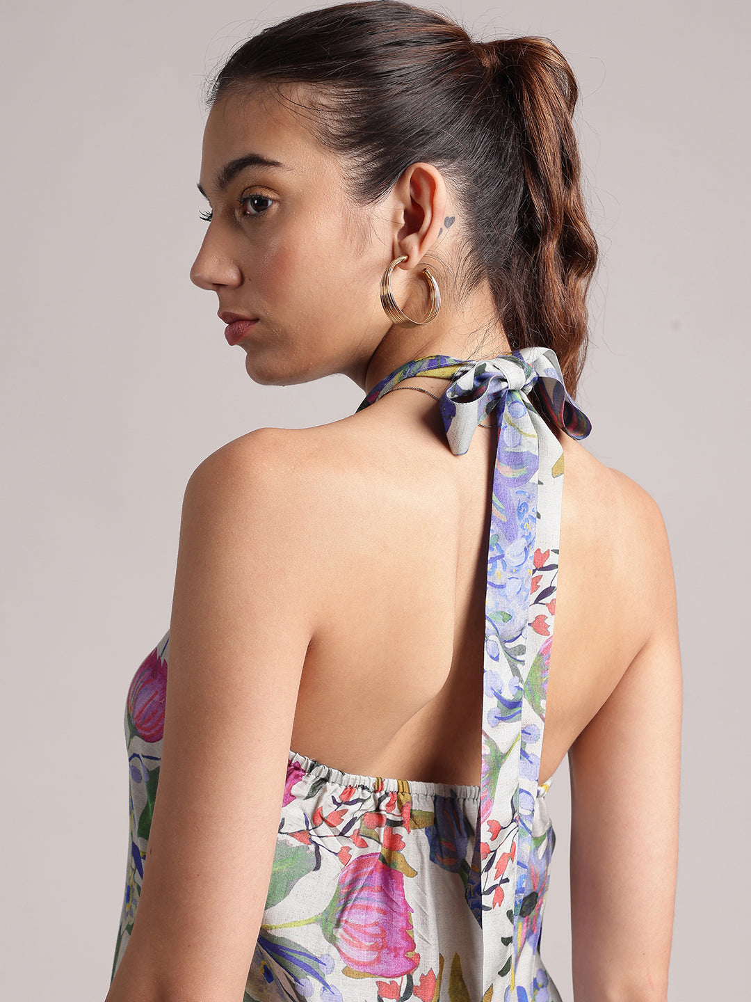 Zaccai Women's Multi Muslin Floral Co-Ords - Swadesiicart