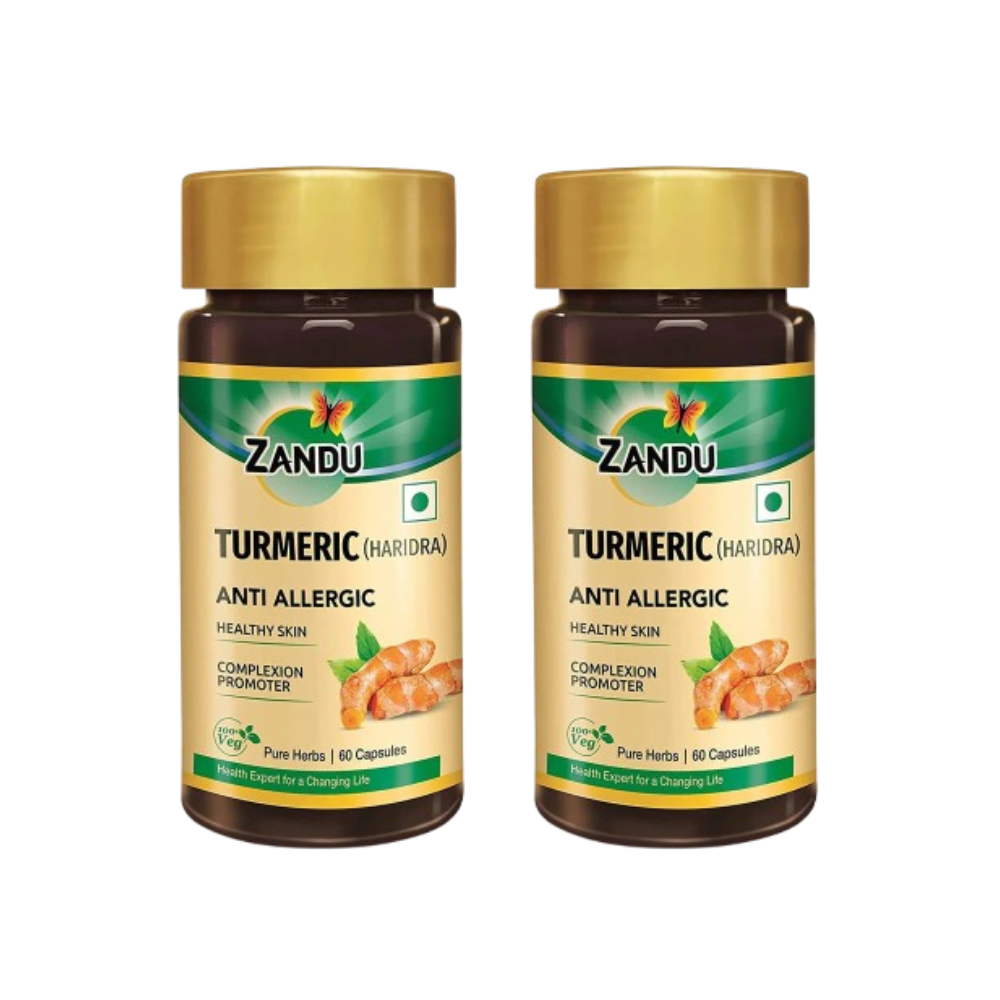 Zandu Turmeric (Haridra) Anti Allergic Capsules | Swadesiicart