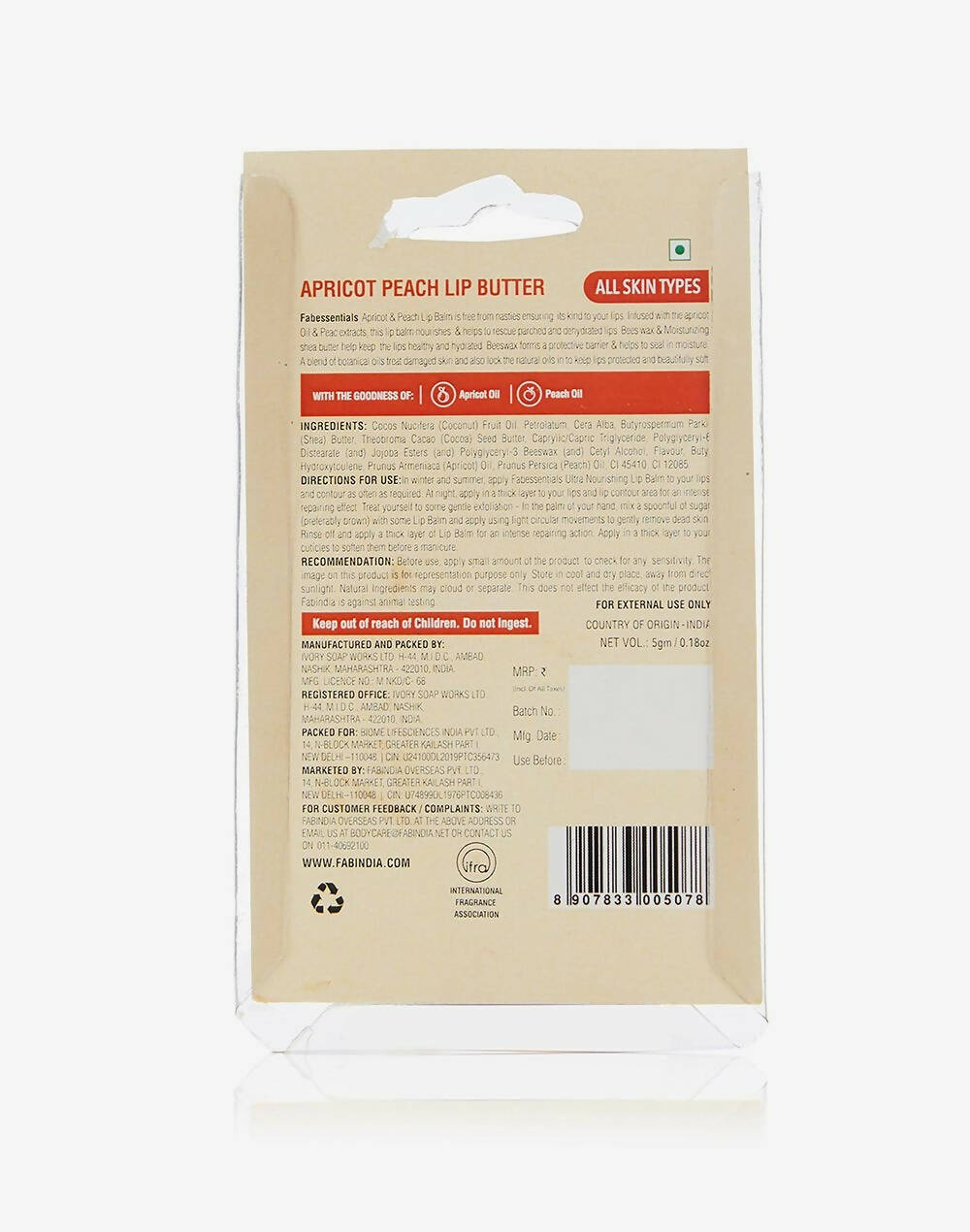 Fabessentials Apricot Peach Lip Butter - Swadesiicart
