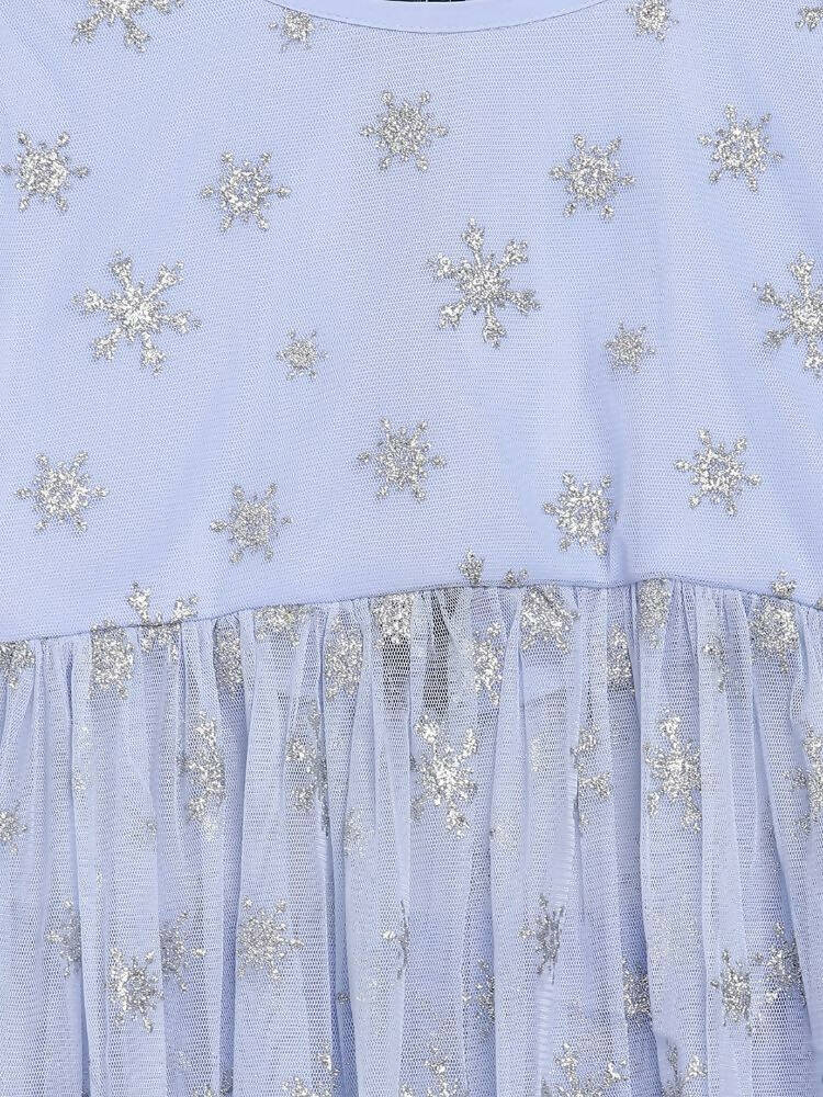 Ahalyaa Blue Net Kids Kurta Palazzo Sets For Girls | Swadesiicart
