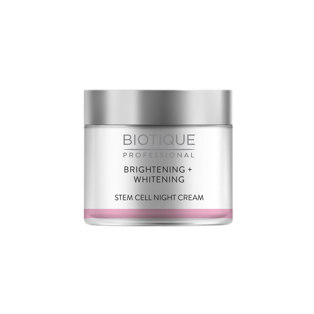 Biotique Professional Brightening + Whitening Stem Cell Night Cream | Swadesiicart