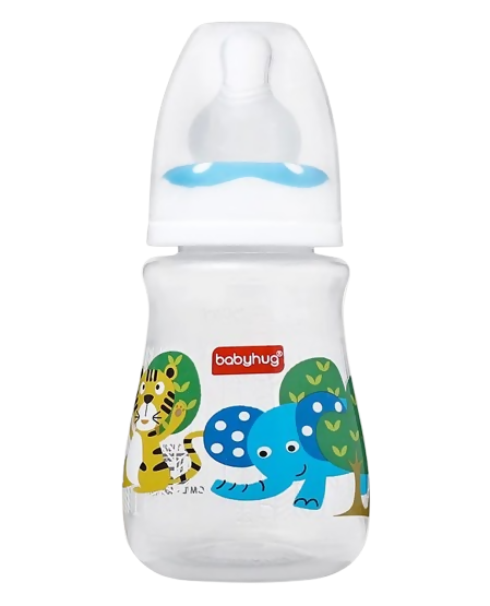 Babyhug Drop Anti Colic Sterilizable Feeding Bottle Blue - Swadesiicart