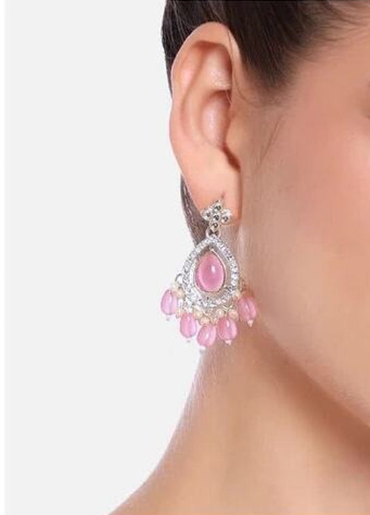 Jewel City Set Of 2 Gold-Plated Contemporary Drop Earrings | Swadesiicart