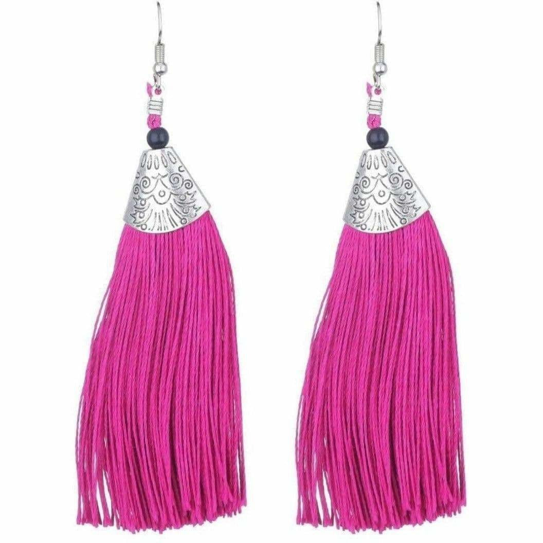 MS Fashion India Pink Fringe Earrings | Swadesiicart