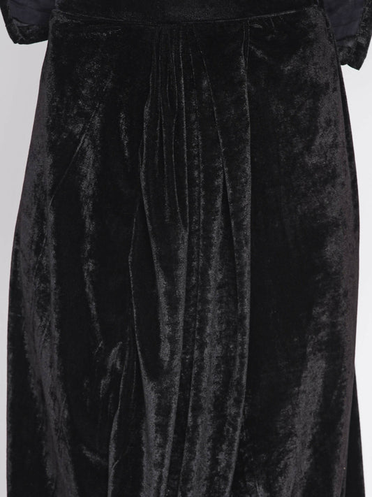 Women Republic Black Velvet Embroiderd Koti With Dhoti Pants | Swadesiicart