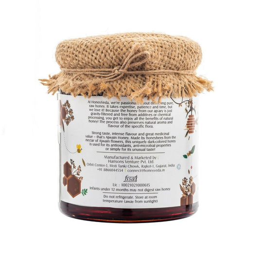 HoneyVeda Premium Raw Ajwain Honey - Swadesiicart